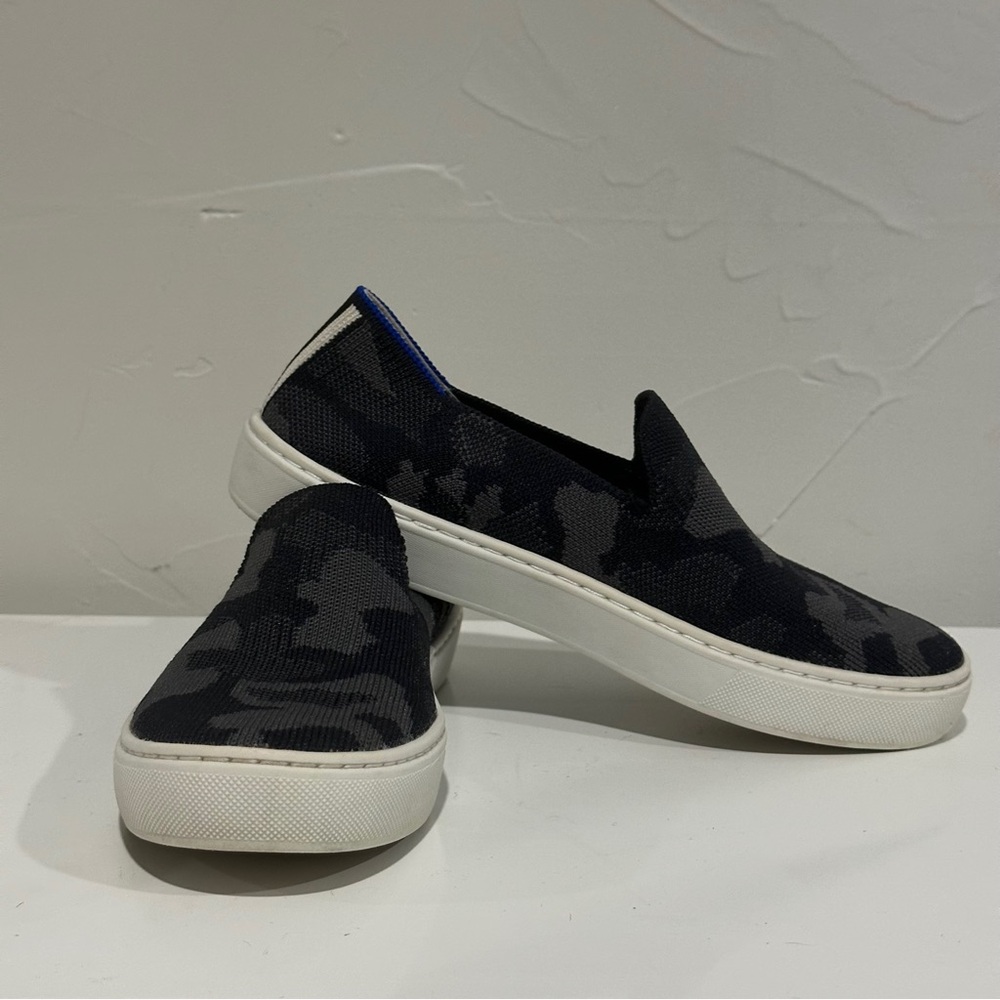 Rothy’s Camo Slip-On Sneakers Minimal Athleisure‎ Everyday Flats Sz 5.5